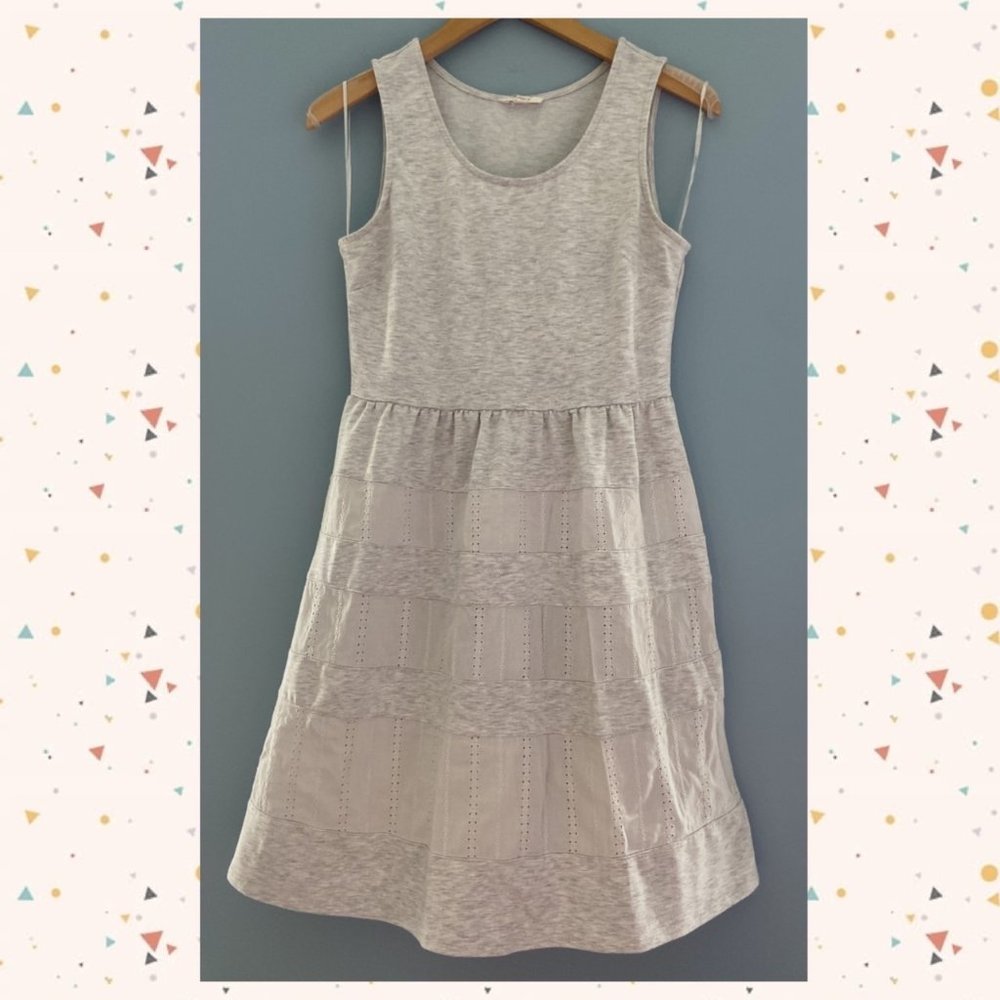 Mystree Cotton Sundress  light grey Size Small